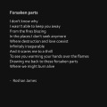 "Forsaken parts" - poetry by Roshan James, Wellesley, Ontario, Canada